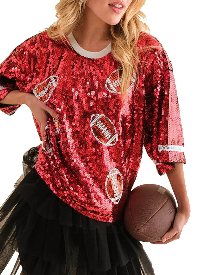 Sequin Football Top