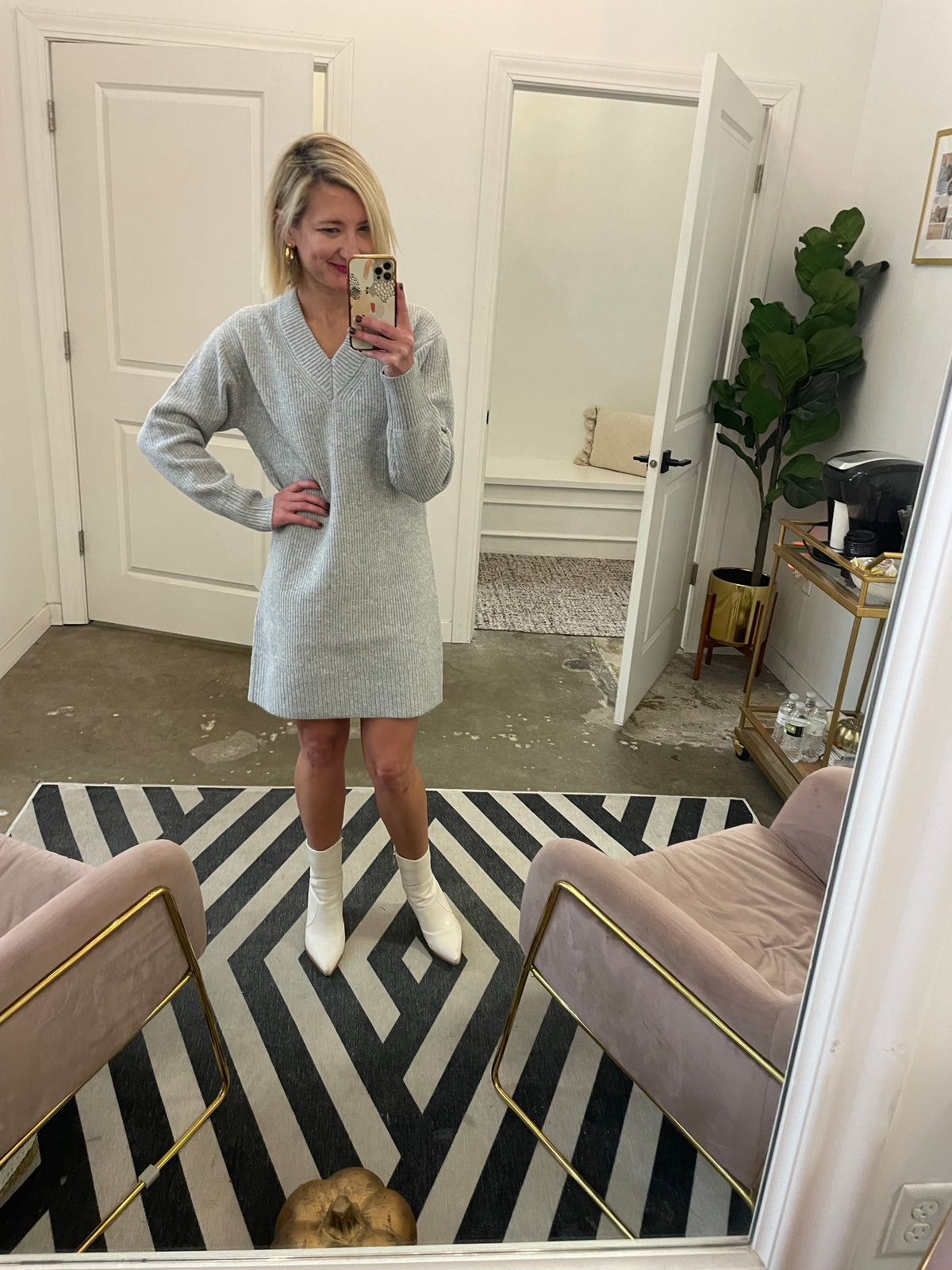 Gray Sweater Dress