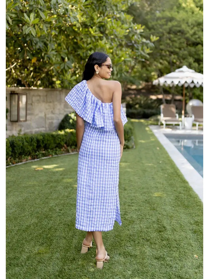 Sutton Gingham Cornflower Dress