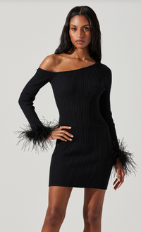 Liz Sweater Feather Dress