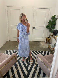 Sutton Gingham Cornflower Dress