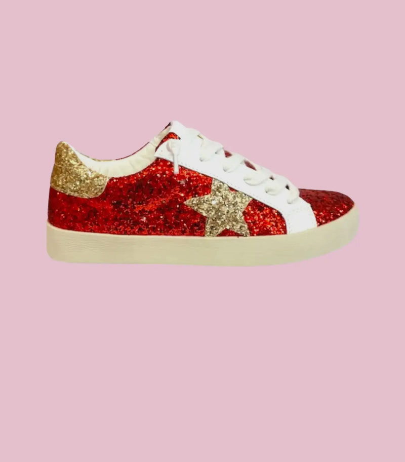 Red & Gold Sneakers *FINAL SALE*