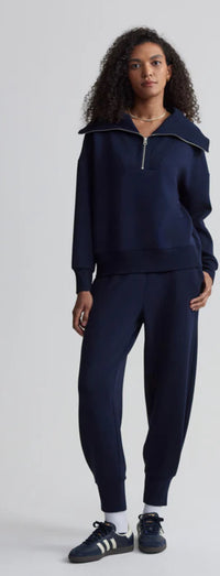 Catherine Half Zip Sweat Navy