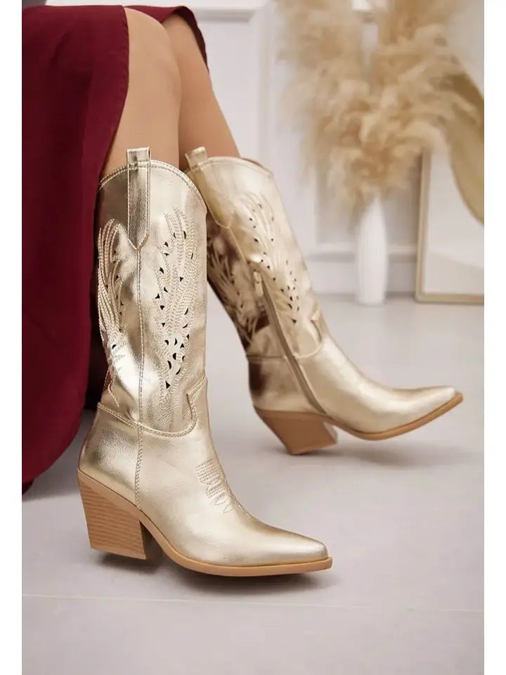 Gold Western Boot *FINAL SALE*