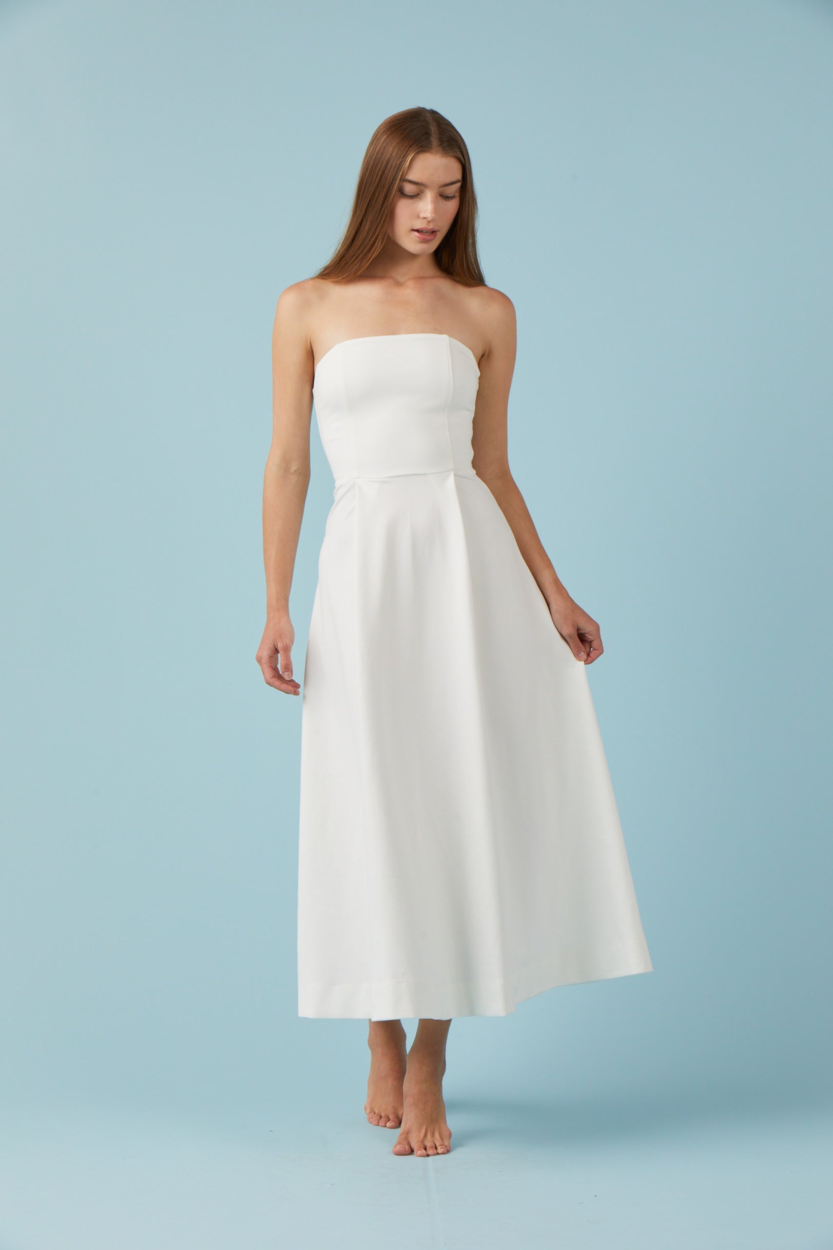 White ponte outlet dress